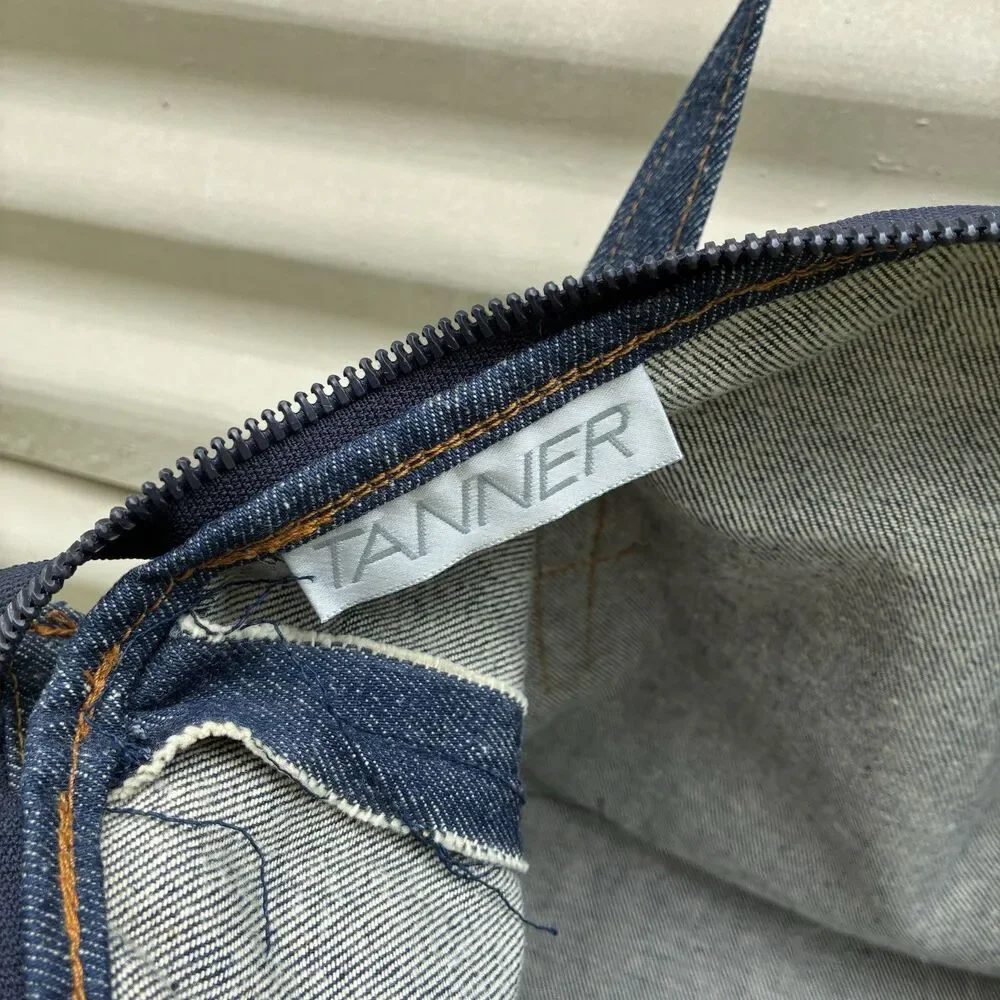 TANNER GOODS Vintage Selvedge Denim Gardening Boat Tote Bag Talon Zipper